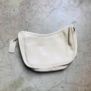 Vintage Coach Bag - Cream Leather